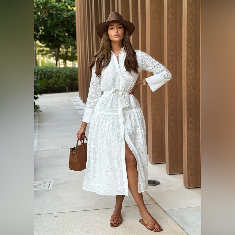 Fashion nova Pilar maxi dress white size 1x new with tags